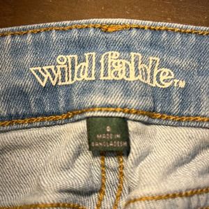 White washed distressed denim skirt 15” Length